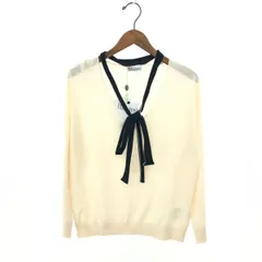 RED VALENTINO レッドヴァレンティノ 長袖ニット サイズ:S ボウタイ/カシミヤシルク混    ベージュ レディース / 240001202684のサムネイル