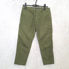 URBAN RESEARCH DOORS アーバン リサーチドアーズ コンパクト コットン 9分丈 トラウザー パンツ カーキ サイズ36 ◎_〇□☆のサムネイル