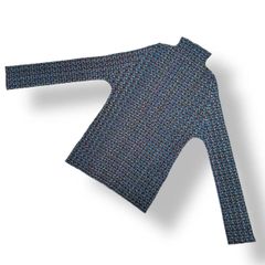 極美品◇ PLEATS PLEASE ◇幾何学模様 プリーツハイネックカットソー