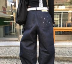 Kastane フラワーエンブロイダリーデニム サイズ0 インディゴブルー