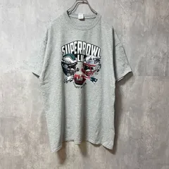 GILDAN　ギルダン　NFL　SUPERBOWL　アメフト　半袖プリントクルーネックTシャツ　グレー　XLサイズ　古着【値引き交渉OK！】