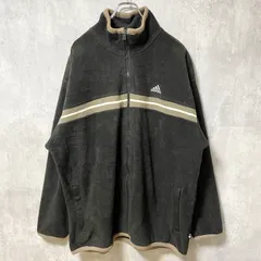90s　adidas　アディダス　長袖フルジップフリースジャケット　トラックジャケット　ビックシルエット　XXLサイズ　古着【値引き交渉OK！】