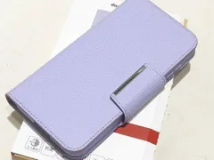 ※送料無料 新品同様 Galaxy A55 5G SC-53E 専用 レザー フリップケース ◇ ラベンダー docomo select ギャラクシー スマートフォン ▼8D