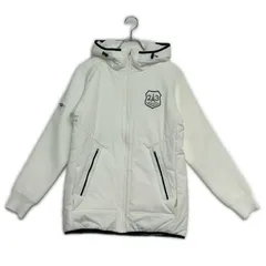 中古 メンズ 23区ゴルフ 23区GOLF フルジップアウター M ホワイト 白 中綿 ニット切替 フード付き