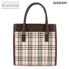 バーバリー BURBERRY ノバチェック ハンドバッグ スクエア ロゴ R 