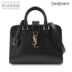 新品同様 サンローラン SAINT LAURENT ベイビーカバス 2way ハンド ショルダー バッグ レザー ブラック 472466 90322822のサムネイル