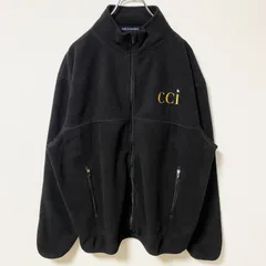 PORT AUTHORITY　長袖フリースジャケット　フルジップアウター　黒　ブラック　ハイネック　Lサイズ　古着【値引き交渉OK！】