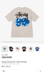 STUSSY DICE OUT Tシャツ スモーク XL