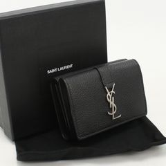 Saint Laurent 三つ折り財布 ブラック - メルカリ