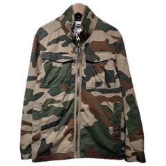 【中古】　G-STAR RAW　ブルゾン　ミリタリージャケット　アウター　ハイネック　フルジップ　総柄　カモフラ　迷彩　フロントポケット　古着　/1584のサムネイル