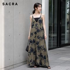 美品】SACRA ロングスカート モダンゼブラ柄 マキシ丈 ティアード