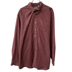 L.L.Bean 長袖 チェックシャツ 2XL ワインレッド エルエルビーン ボタンダウン チェック柄 胸ポケット 長袖シャツ トップス 春物 a805-5307のサムネイル