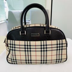 バーバリー ハンドバッグ ミニボストン ノバチェック ターンロック
