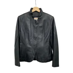 HANAE MORI(ハナエモリ) ブルゾン サイズ42 L レディース - 黒 長袖/レザー/ジップアップ/秋/冬のサムネイル