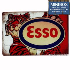 [2026년 신작]ESSO TIGER(WH) 에소 타이거 A4 사이즈 사인 플레이트 사인 보드 메탈 사인 아메리칸 잡화 차고 브리키 틴 간판[익명 배송 네코포스 전국 송료 무료][MINIBOX 영업 제작 공방 정규 판매점]