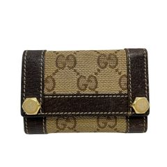 GUCCI グッチ キーケース 6連 GG柄 総柄 レザー ブラウン - メルカリ