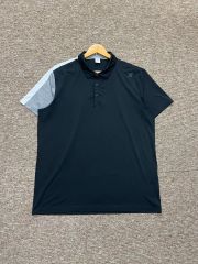 Admiral ストレッチ ハイテンション マオカラー半袖シャツ LLブラック