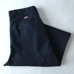 ■古着 Dickies ディッキーズ ダブルニーワークパンツ チノ LOOSE FIT ブラック 黒 実寸W38L33【D1827】