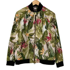 WOOLRICH(ウールリッチ) ブルゾン サイズXS レディース美品  - ライトピンク×ライトグリーン×マルチ 長袖/花柄/鳥/ジップアップ/春/秋のサムネイル