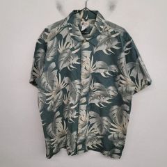 VAN HEUSEN レーヨン アロハシャツ 総柄 葉 ブラウン L - メルカリ