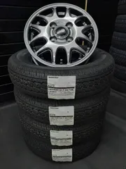 【2026年製】ブリヂストン K370 145/80R12 80/78+ZACK JP205 ● ハイゼット●アトレー●ピクシス トラック・バン●サンバー　ラジアルタイヤ+アルミホイール 4本SET　 (145R12 6PR相当)のサムネイル
