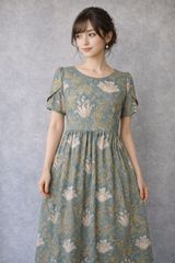 handmade ウィリアムモリス アネモネ生地 ワンピース free 半袖 - メルカリ
