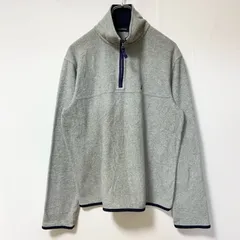 NAUTICA ノーティカ　長袖ハーフジップフリースジャケット　ポイント刺繍　ハイネック　グレー　XSサイズ　古着【値引き交渉OK！】