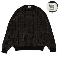 Modigliani モディリアーニ 3Dニット DesignerKnitwear  デザインニット Knit ニット セーター All-overPattern 総柄 Acrylic アクリル Wool ウール Nylon ナイロン Khaki カーキ Lのサムネイル