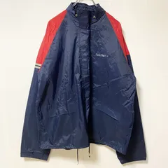 Rain Rider　フルジップジャケット　ラグランスリーブ　比翼仕立て　ワンポイント　紺　ネイビー　XLサイズ　古着【値引き交渉OK！】
