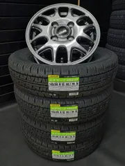 【2026年製】ダンロップ エナセーブ VAN01 145/80R12 80/78+ZACK JP205 ●ハイゼット●アトレー●ピクシス トラック・バン●サンバー　ラジアルタイヤ+アルミホイール 4本SET　(145R12 6PR相当)のサムネイル