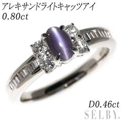 本日まで出品！上質！キャッツアイ　pt900のリング　バレリーナのダイヤ加工 Pt900 アレキサンドライト キャッツアイ ダイヤモンド リング - メルカリ