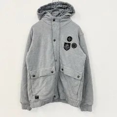 Quiksilver クイックシルバー　長袖フルジップパーカー　ブルゾン　ジャケット　アウター　グレー　Sサイズ　古着【値引き交渉OK！】のサムネイル