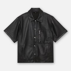 MINORITY 初期 ハーフレザーシャツ ブルゾン M 牛革 アーカイブ - メルカリ