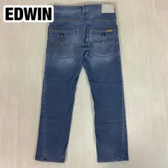 EDWIN E-FUNCTION エドウィン デニムパンツ ジーパン M 3D 立体裁 総丈99cm ウエスト86cm 股上28cm 股下73cm ワタリ28cm 裾幅18.5cm【古着】のサムネイル