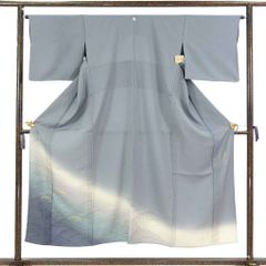 長寸 たたき染大島紬袷着物 共ハ掛新古品お値下げしましたc174 - メルカリ