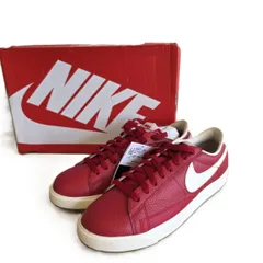 NIKE ナイキ WMNS BLAZER LOW PRM ウィメンズ  ブレザー ロー プレミアム 27.5cm スニーカー 454471-601 メンズ レザー レッド 中古