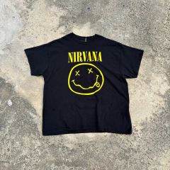 NIRVANA スマイル Tシャツ DELTA ブラック M ニルヴァーナ - メルカリ