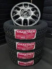 【2026年製】ダンロップ GRANTREK TG4 145/80R12 80/78+ZACK JP205 ● ハイゼット●アトレー●ピクシス トラック・バン●サンバー　ラジアルタイヤ+アルミホイール 4本SET(145R12 6PR相当)のサムネイル