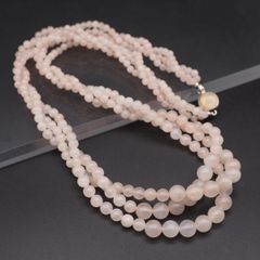 中古 天然石 多色ビーズネックレス アゲート風 アンティーク調 CL0171 