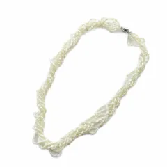 ノーブランド品 ネックレス アクセサリー Silver925 真珠 バロックパール 5mm 白 ホワイト ■GY11 /MQ