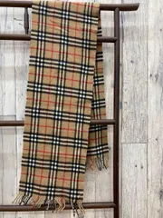 MR-03099 BURBERRY バーバリー マフラー　ラムウール100% 英国製