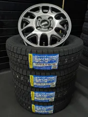【2025年製～】ダンロップ WINTER MAXX LV01 145/80R12 80/78+ZACK JP205 ●ハイゼット●アトレー●ピクシス トラック・バン●サンバー　スタッドレスタイヤ+アルミ (145R12 6PR 相当)のサムネイル