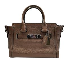 □ a1754【コーチ】スワッガー 2WAY ハンドバッグ ダークネイビー 