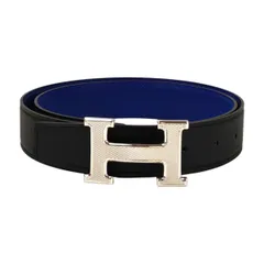 HERMES エルメス コンスタンス リバーシブル Hベルト ブラック×ブルー