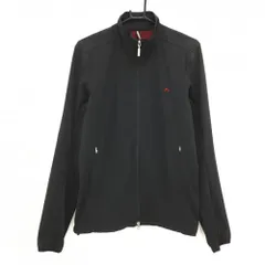 ジェイリンドバーグ ジャケット 黒×レッド バックロゴ メンズ M ゴルフ