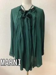 マルニ (MARNI) ダークグリーン レーヨンブラウス サイズ38のサムネイル
