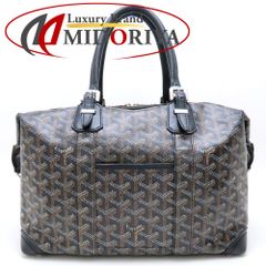 GOYARD ゴヤール ボーイング30 ミニボストンバッグ ユニセックス PVCコーティングキャンバスxレザー ブラック/352483【中古】