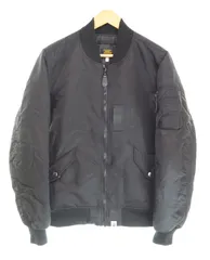 アベイシングエイプ A BATHING APE MA-1 Flight Jacket Blouson フライトジャケット ブルゾン 中綿 001GDD201002X S ジャケット ブラック Sサイズ 103MT-4525のサムネイル