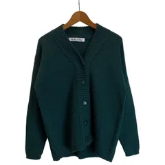 【中古】　Y's for living　カーディガン　長袖　ニット　Vネック　フルボタン　無地　ドメスティック　古着　/2497のサムネイル