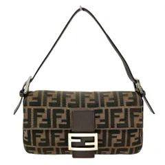 フェンディ FENDI ズッカ マンマバケット ショルダーバッグ ジャガード レザー ブラウン シルバー金具 レディース【中古】のサムネイル